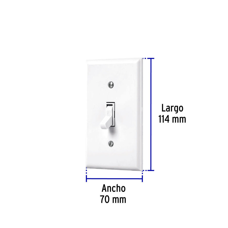 Placa armada interruptor sencillo, línea Standard, blanco Caja con 3, 45952