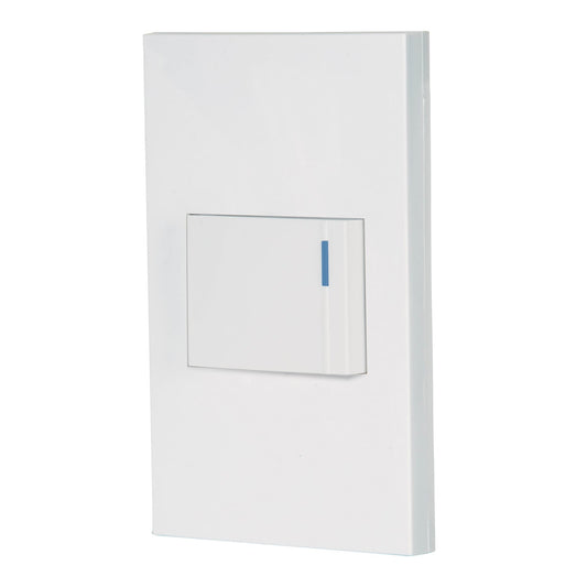 Placa armada 1 interruptor de 3vías, 1.5mód, Española,blanco Caja con 3, 45600