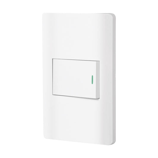 Placa armada blanca 1 interruptor de 3 vías 1.5 mód, Lisboa Caja con 3, 47959