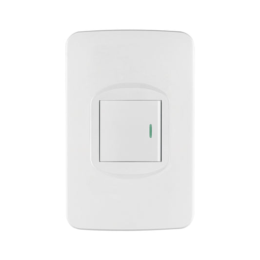 Placa armada 1 interruptor de 3 vías 1.5 módulos, Toledo Caja con 10, 29056