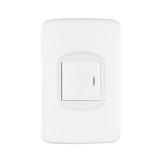 Placa armada 1 interruptor 1.5 módulos, Toledo, Basic Caja con 10, 29052