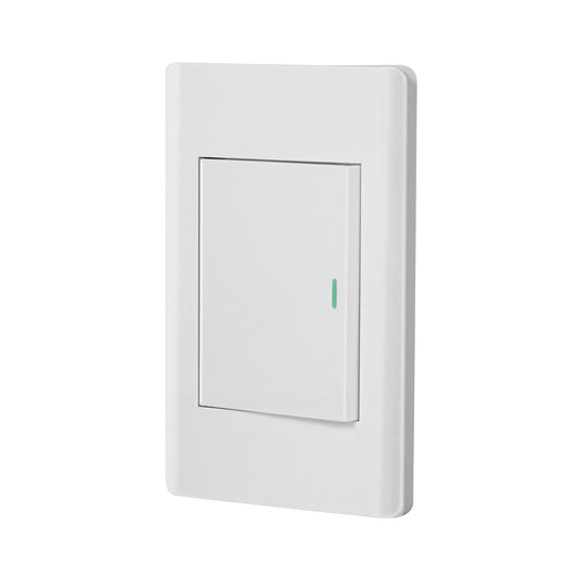 Placa armada blanca 1 interruptor 3 módulos, Lisboa, Volteck Caja con 3, 47962