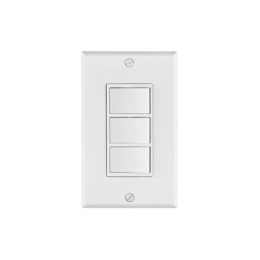 Placa armada con 3 interruptores sencillos, línea Classic Caja con 3, 46339