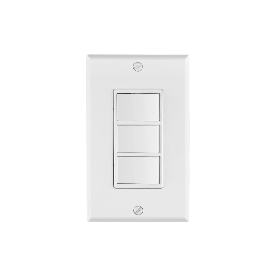 Placa armada con 3 interruptores sencillos, línea Classic Caja con 3, 46339