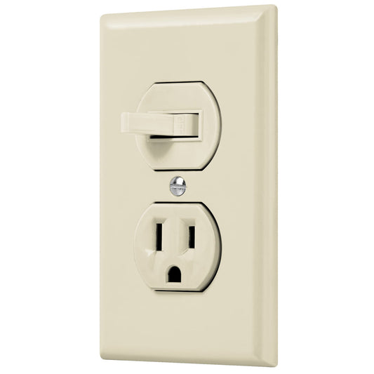 Placa armada interruptor y contacto, línea Standard, marfil Caja con 3, 48489