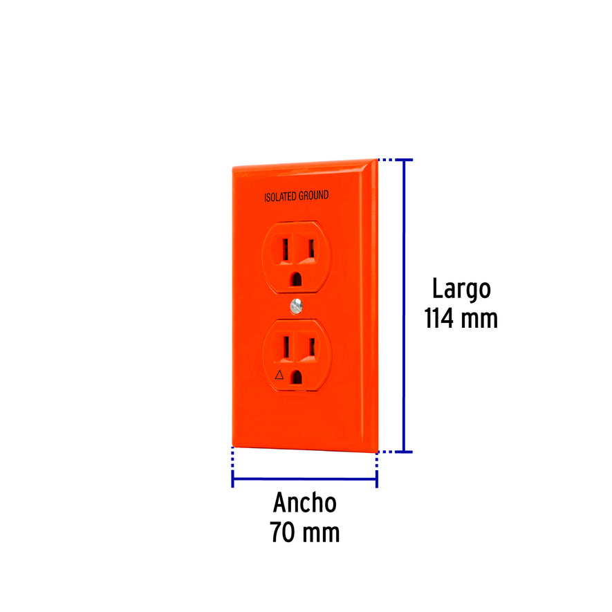 Placa armada contacto tierra aislada, línea Standard Caja con 6, 48493