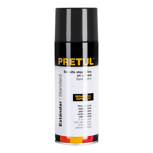 Pintura en aerosol, gris oscuro, 400 ml,Pretul Caja con 4, 27004