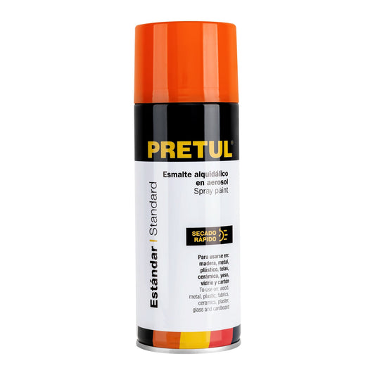 Pintura en aerosol, naranja, 400 ml, Pretul Caja con 4, 27181