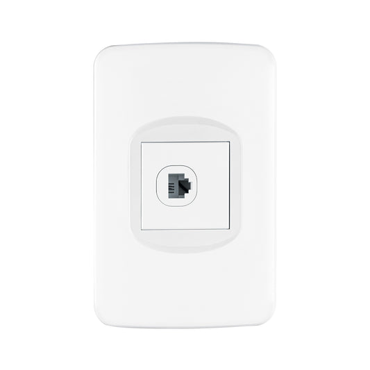 Placa armada 1 toma para teléfono 1.5 módulos, Toledo Caja con 3, 29061