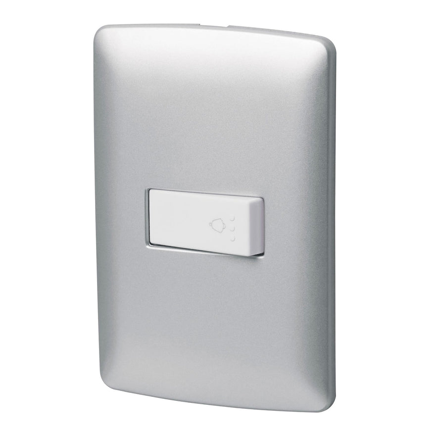 Placa armada con timbre, plata, línea Italiana, Volteck Caja con 3, 46484