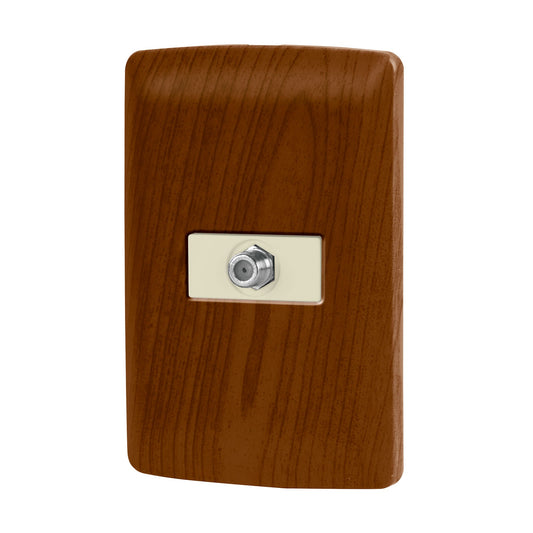 Placa armada con conexión para TV, madera, línea Italiana Caja con 3, 49953