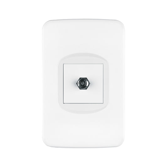 Placa armada 1 toma de TV, 1.5 módulos, Toledo, Basic Caja con 3, 29060