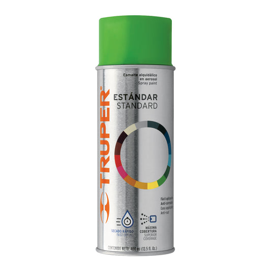 Pintura en aerosol, verde ecológico, bote tradicional, 400ml Caja con 6, 102833