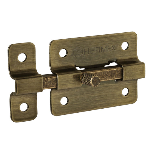 Pasador de barra plana 2', latón antiguo, Hermex Caja con 6, 47925