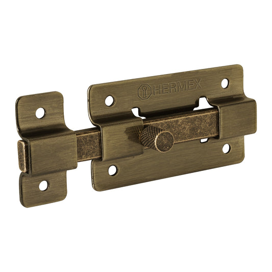 Pasador de barra plana 3', latón antiguo, Hermex Caja con 6, 47926
