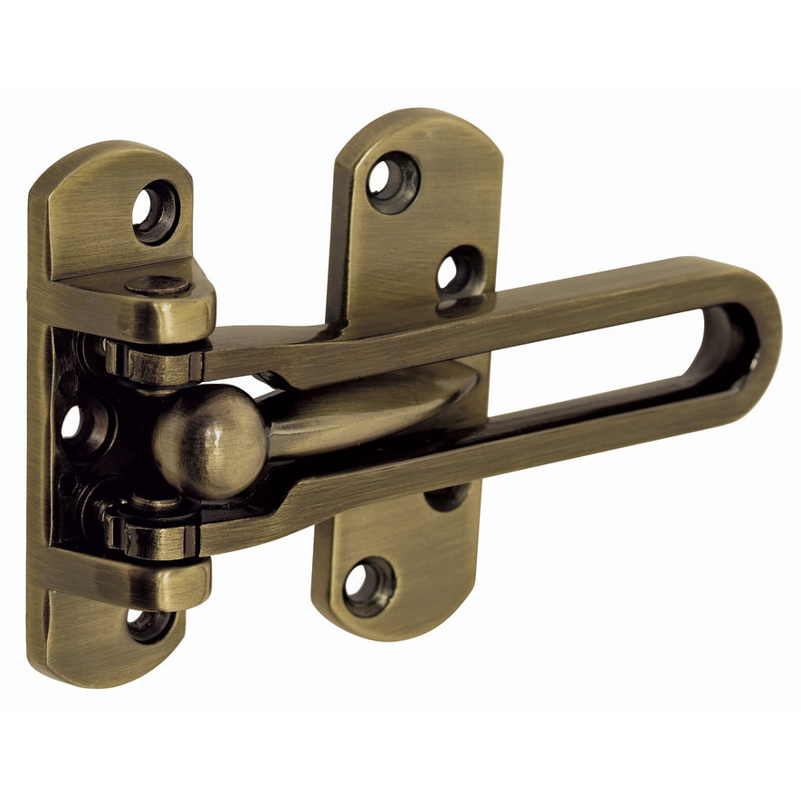 Pasador abatible para puerta, acabado latón antiguo, Hermex Caja con 6, 43702