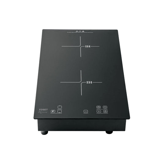 Parrilla inducción empotrable 30cm, 2 quem, vidrio, Riviera, 46917