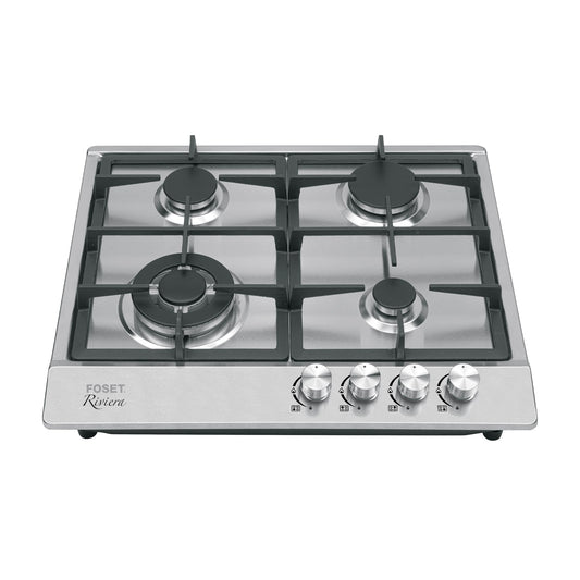 Parrilla gas empotrable 60cm, 4 quem, acero inox, Riviera, 48406