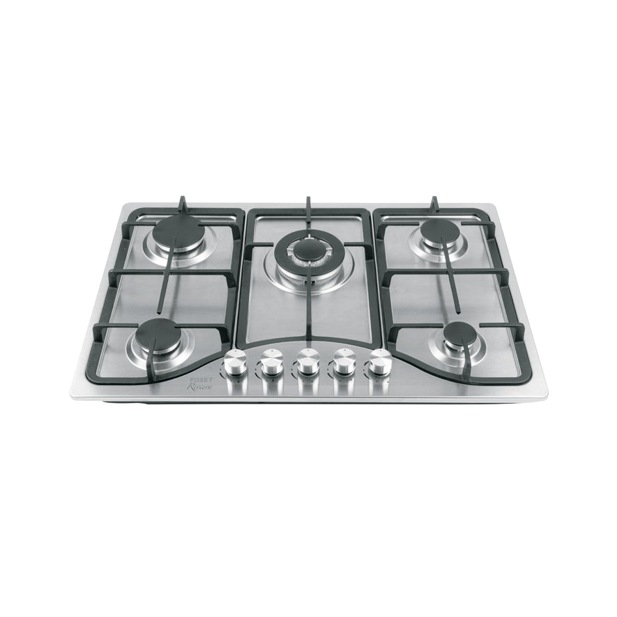 Parrilla gas empotrable 75cm, 5 quem, acero inox, Riviera, 48316