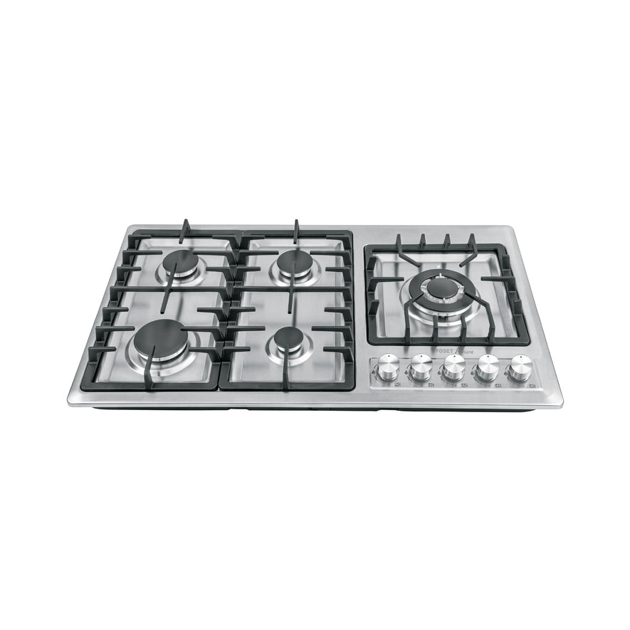 Parrilla gas empotrable 90cm, 5 quem, lateral, inox, Riviera, 48319