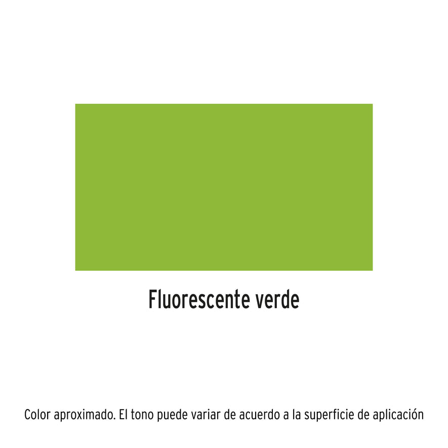 Pintura en aerosol, verde neón, bote esbelto, 400 ml Caja con 4, 19073