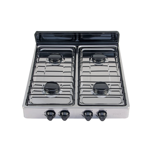 Parrilla de gas de sobreponer,4 quemadores, inox, FOSET AERO, 45667