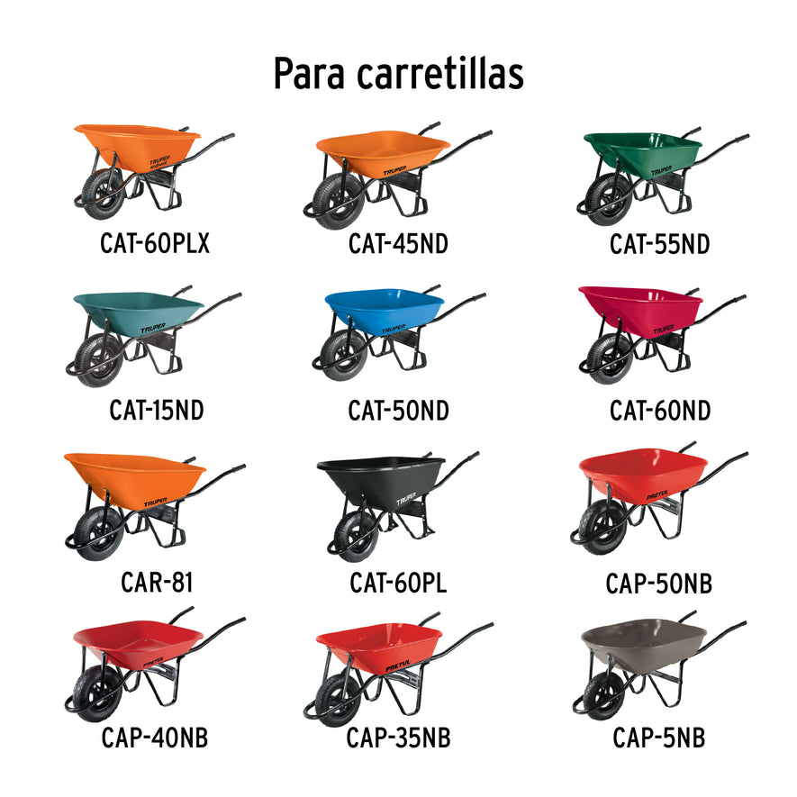 Juego de 2 palancas para cambio de llanta de carretilla Caja con 6, 11089
