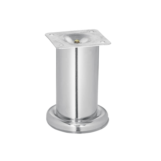 Pata para sofa y mueble, cromo, 100 mm altura, Hermex Caja con 4, 49304