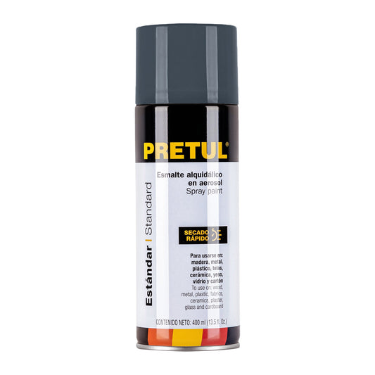 Pintura en aerosol, gris primario, 400ml,Pretul Caja con 4, 27002