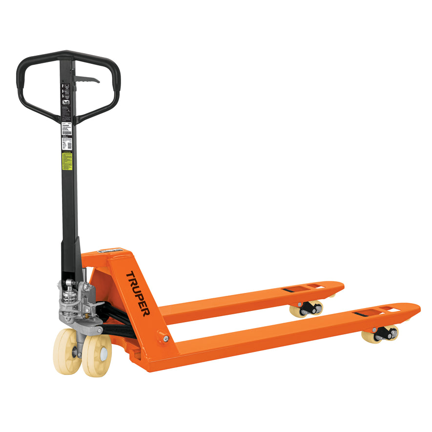 Patín traspaleta 3 ton con ruedas de nylon, Truper, 15083