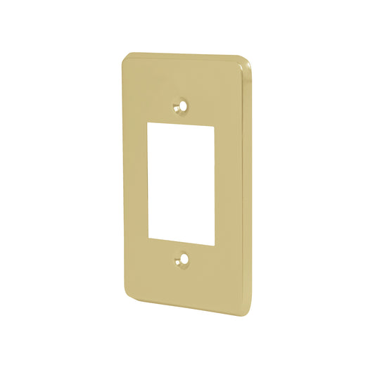 Placa 3 módulos, de aluminio, línea Económica, Volteck Caja con 12, 46437