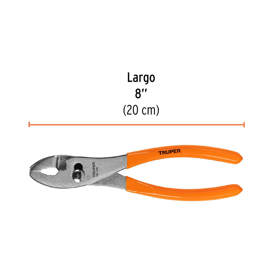 Pinza de chofer 8' mango de PVC, Truper Caja con 6, 17301