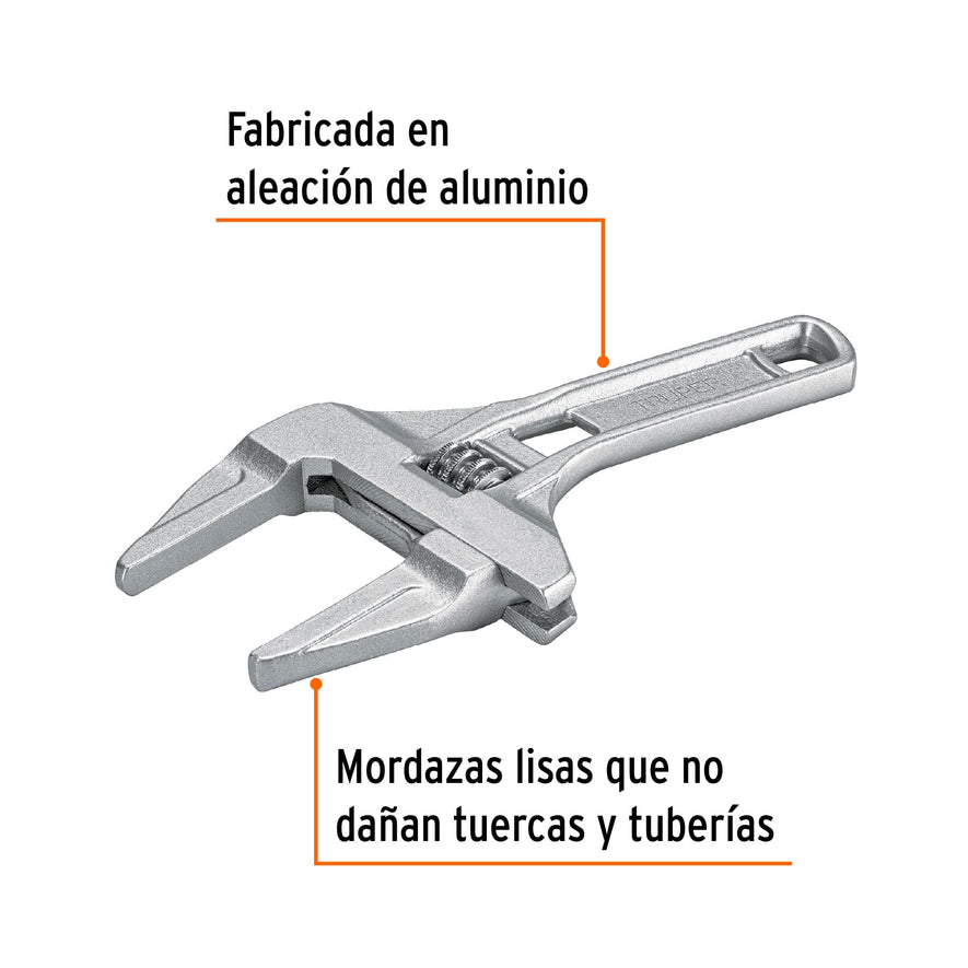 Llave ajustable 8' para plomero apertura 3', Truper Caja con 2, 101387