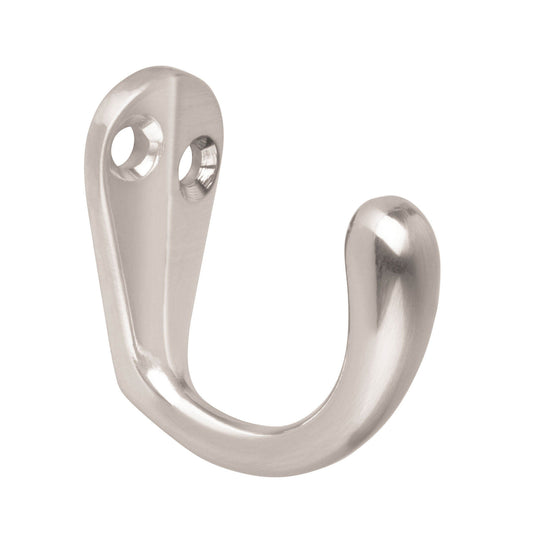 Gancho sencillo tipo perchero, níquel satinado, Hermex Caja con 12, 48353