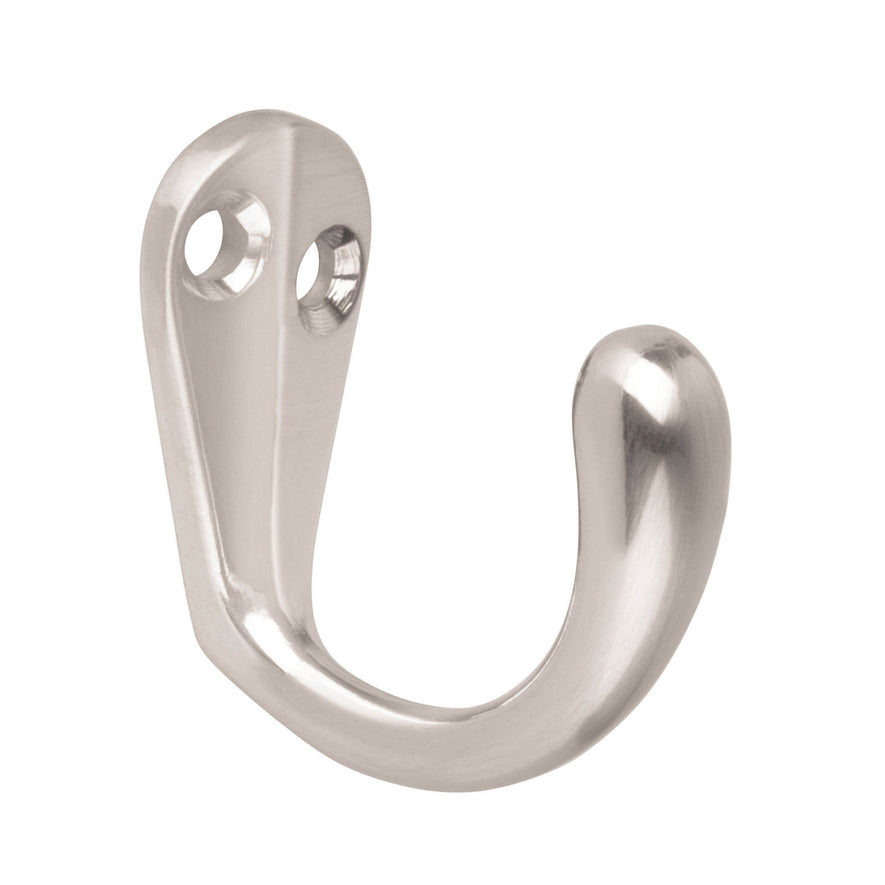 Gancho sencillo tipo perchero, níquel satinado, Hermex Caja con 12, 48353