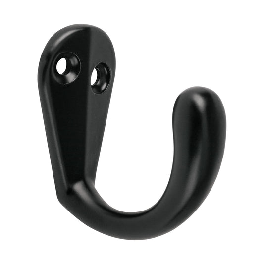 Gancho sencillo tipo perchero, negro, Hermex Caja con 12, 46833