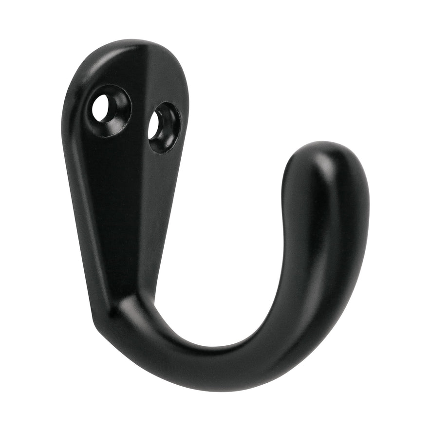 Gancho sencillo tipo perchero, negro, Hermex Caja con 12, 46833
