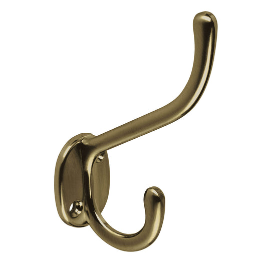 Gancho doble largo y corto tipo perchero, latón antiguo Caja con 12, 48355