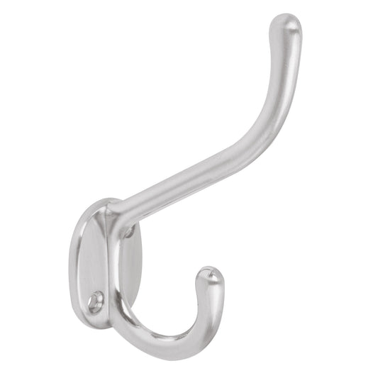 Gancho doble largo y corto tipo perchero, cromo mate, Hermex Caja con 12, 43912