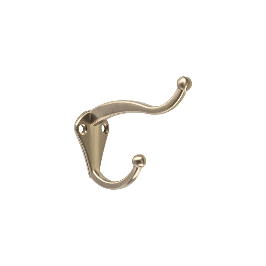 Gancho doble largo y corto tipo perchero, chico, niquel Caja con 12, 46367