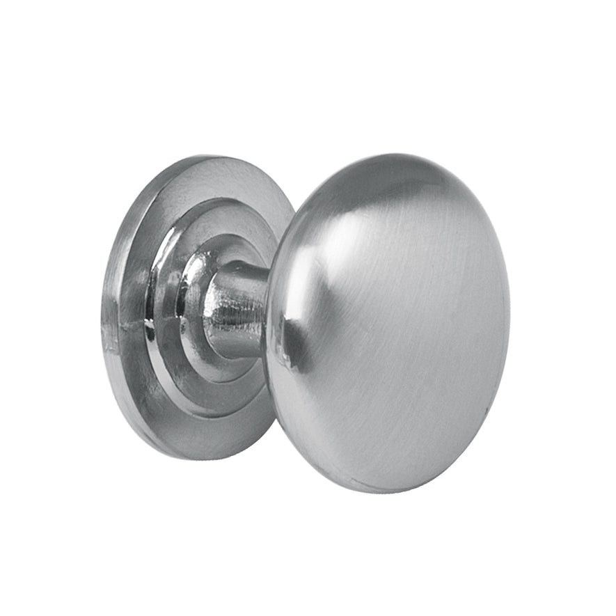 Perilla metálica estilo 'Arco', níquel satinado, Hermex Caja con 12, 43809