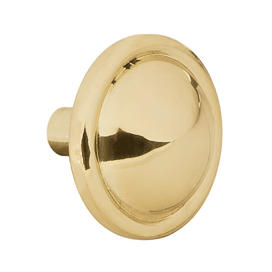 Perilla metálica estilo 'Barroco', acabado latón brillante Caja con 12, 43818