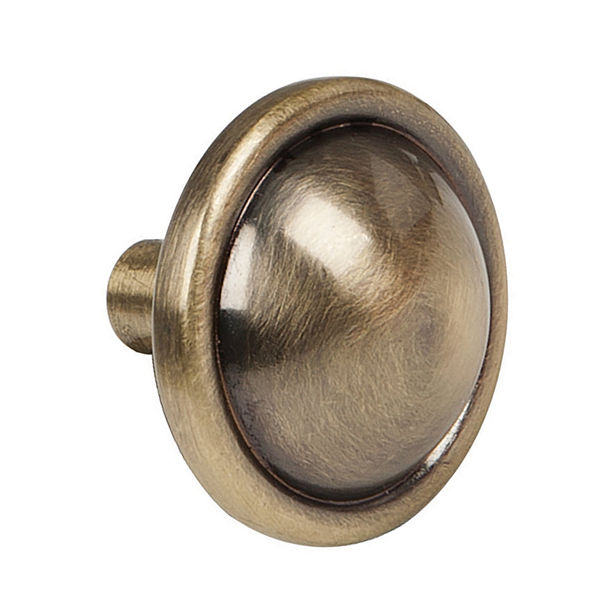 Perilla metálica estilo 'Barroco', acabado latón antiguo Caja con 12, 43819