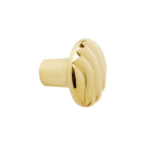 Perilla metálica estilo 'Toledo', latón brillante, HERMEX Caja con 12, 45835