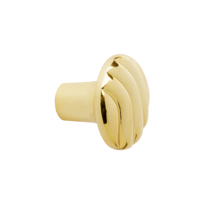 Perilla metálica estilo 'Toledo', latón brillante, HERMEX Caja con 12, 45835