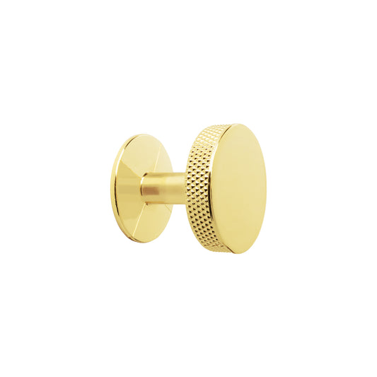 Perilla metálica estilo 'Oviedo', latón brillante, HERMEX Caja con 12, 45823