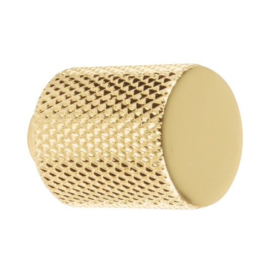 Perilla metálica estilo 'Cádiz', latón brillante, Hermex Caja con 12, 45826