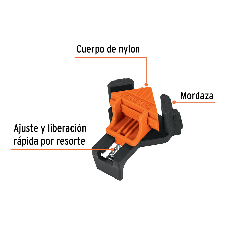 Juego de 2 prensas esquineras de 1', Truper Caja con 6, 102234