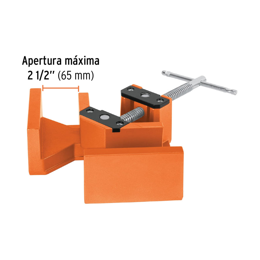 Prensa esquinera profesional, 2-1/2' de aluminio, Truper Caja con 2, 102597