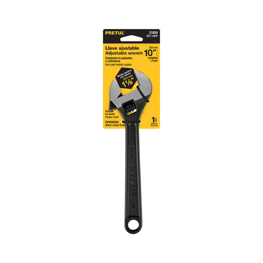 Llave ajustable (perico) 10' pavonada, Pretul Caja con 6, 21824